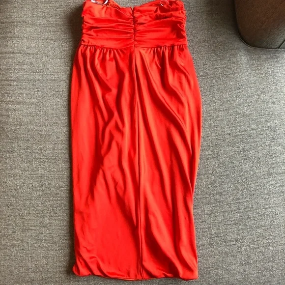 MARCIANO Red Strapless Cocktail Dress - Picture 4 of 6
